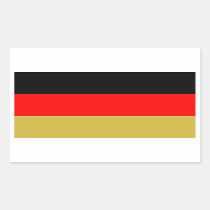 Pegatina Rectangular Bandera de Schwarz-Rot-Gold de Alemania