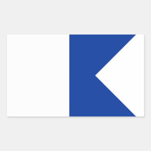 Pegatina Rectangular Bandera de señal alfa