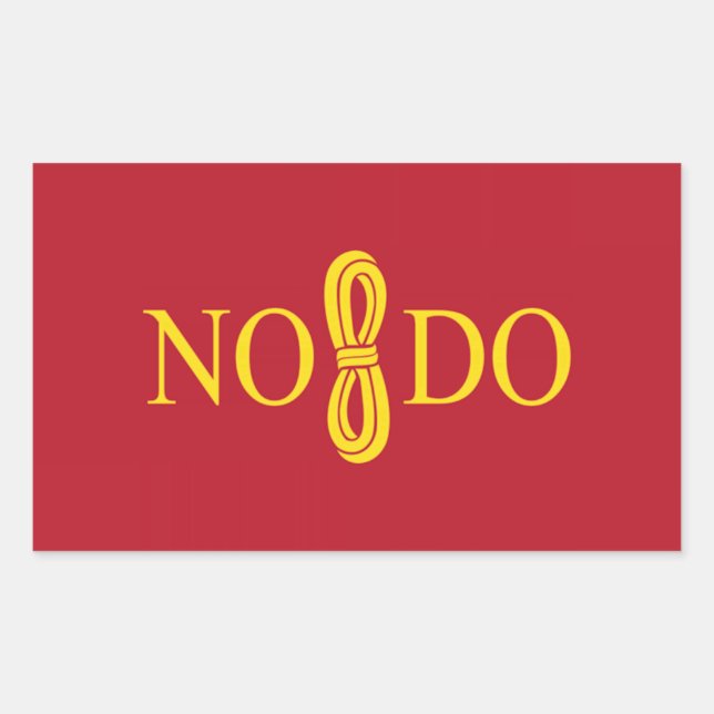 Pegatina Rectangular Bandera de Sevilla (España) (Anverso)