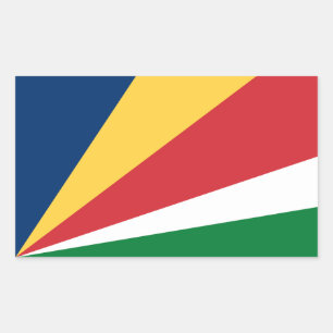 Pegatina Rectangular Bandera de Seychelles
