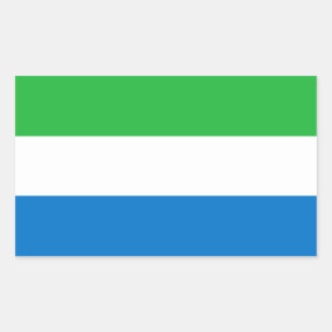 Pegatina Rectangular Bandera de Sierra Leona