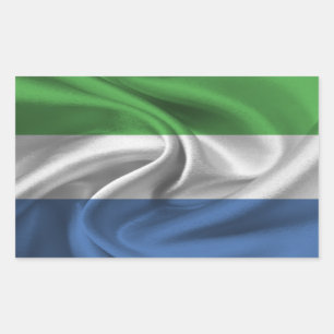 Pegatina Rectangular Bandera de Sierra Leona