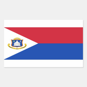 Pegatina Rectangular Bandera de Sint Maarten