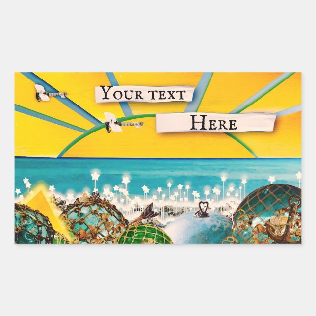 PEGATINA RECTANGULAR BANDERA DE SOL (Anverso)