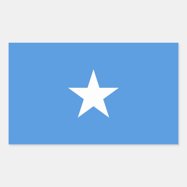 Pegatina Rectangular Bandera de Somalia (Anverso)
