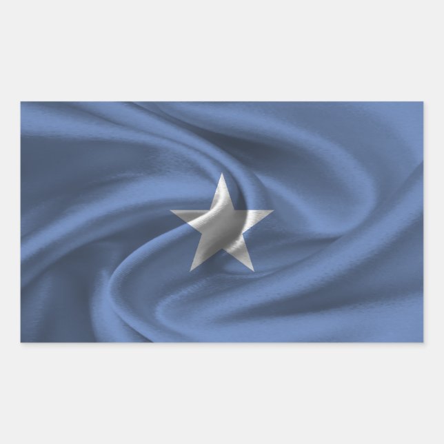 Pegatina Rectangular Bandera de Somalia (Anverso)