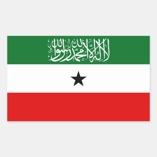Pegatina Rectangular Bandera de Somalilandia (Anverso)