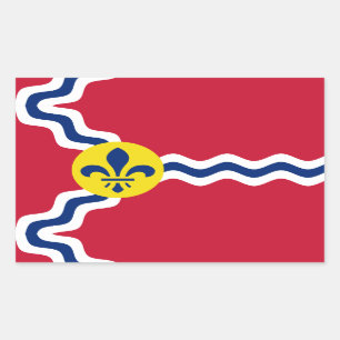 Pegatina Rectangular Bandera de St. Louis, Missouri