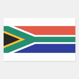 Pegatina Rectangular Bandera de Sudáfrica
