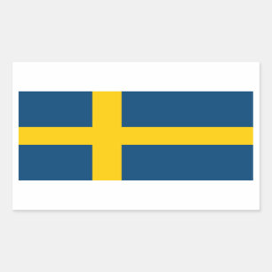 Pegatina Rectangular Bandera de Suecia