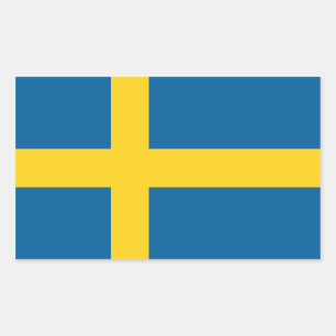 Pegatina Rectangular bandera de suecia
