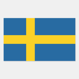 Pegatina Rectangular Bandera de Suecia