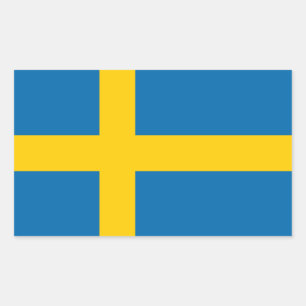 Pegatina Rectangular Bandera de Suecia