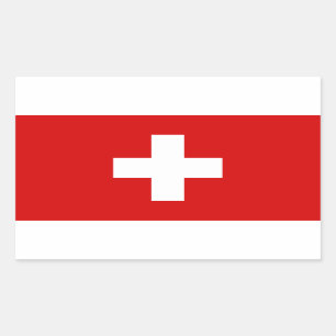 Pegatina Rectangular Bandera de Suiza