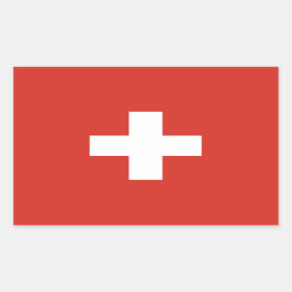 Pegatina Rectangular Bandera de Suiza