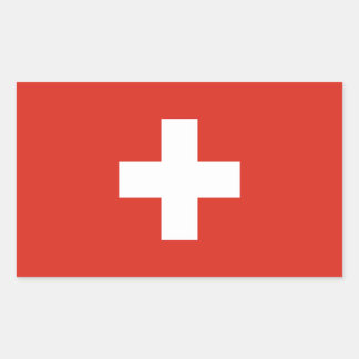 Pegatina Rectangular Bandera de Suiza