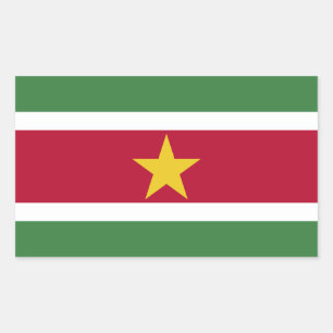 Pegatina Rectangular Bandera de Surinam