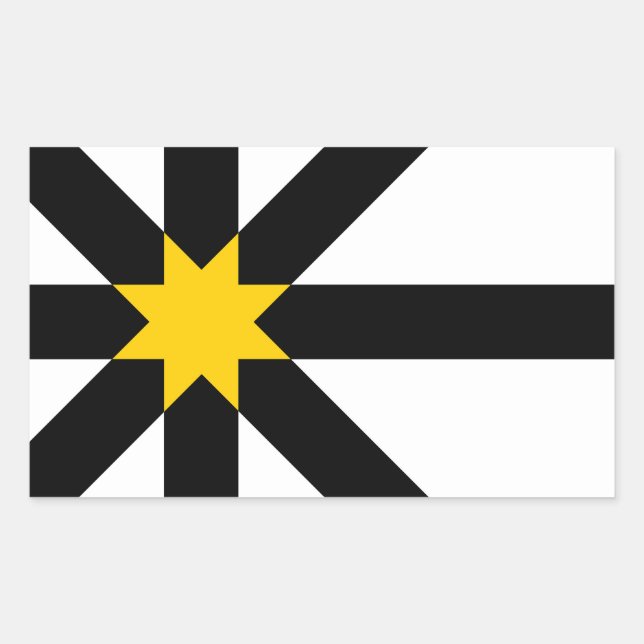 Pegatina Rectangular Bandera de Sutherland (Anverso)