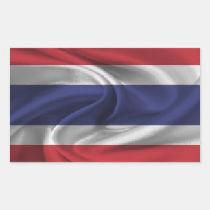 Pegatina Rectangular Bandera de Tailandia