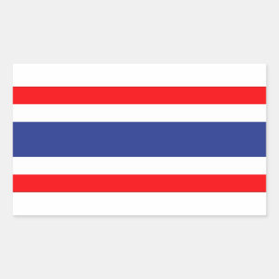 Pegatina Rectangular Bandera de Tailandia