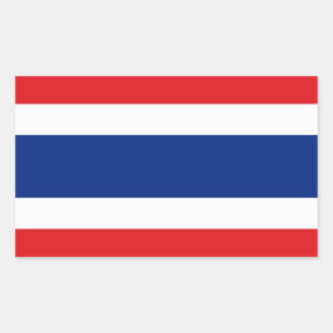 Pegatina Rectangular Bandera de Tailandia
