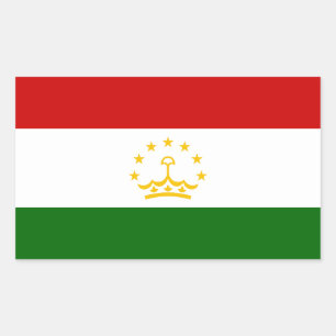 Pegatina Rectangular Bandera de Tayikistán