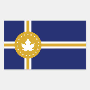 Pegatina Rectangular Bandera de Terre Haute, Indiana
