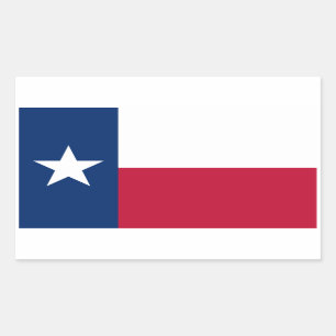 Pegatina Rectangular Bandera de Texas