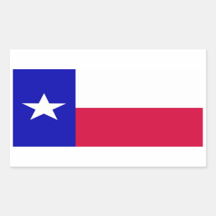 Pegatina Rectangular Bandera de Texas