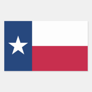 Pegatina Rectangular Bandera de Texas