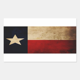 Pegatina Rectangular Bandera de Texas