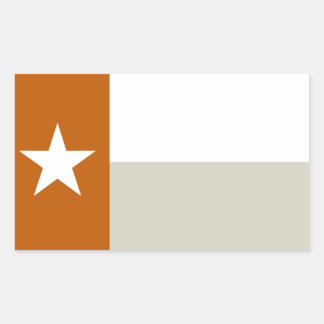 Pegatina Rectangular Bandera de Texas del naranja