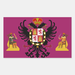 Pegatina Rectangular Bandera de Toledo (España)