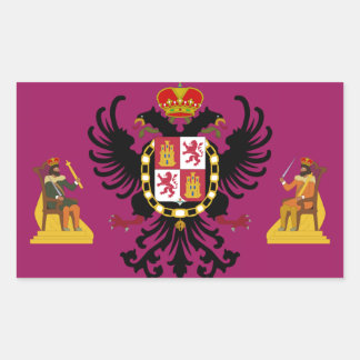 Pegatina Rectangular Bandera de Toledo (España)