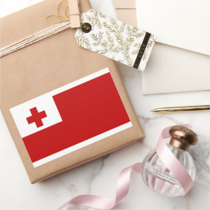 Pegatina Rectangular Bandera de Tonga