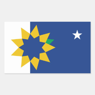 Pegatina Rectangular Bandera de Topeka, Kansas