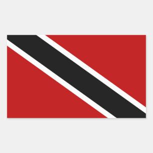 Pegatina Rectangular Bandera de Trinidad y Tobago
