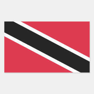 Pegatina Rectangular Bandera de Trinidad y Tobago