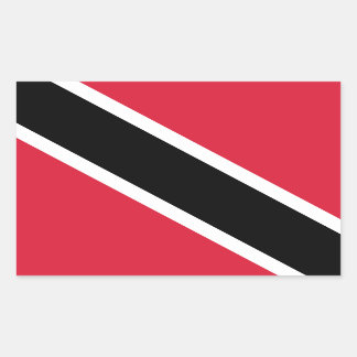 Pegatina Rectangular Bandera de Trinidad y Tobago