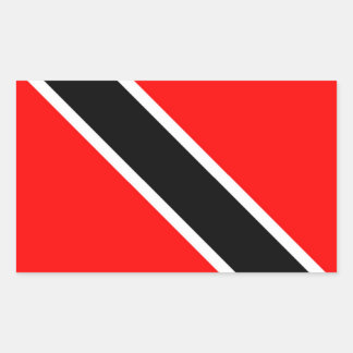 Pegatina Rectangular Bandera de Trinidad y Tobago
