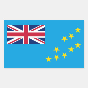 Pegatina Rectangular Bandera de Tuvalu
