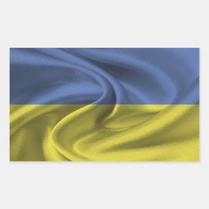 Pegatina Rectangular Bandera de Ucrania