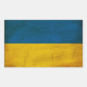 Pegatina Rectangular Bandera de Ucrania