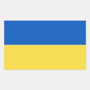Pegatina Rectangular Bandera de Ucrania