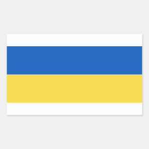 Pegatina Rectangular Bandera de Ucrania