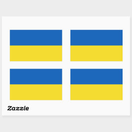 Pegatina Rectangular Bandera de Ucrania