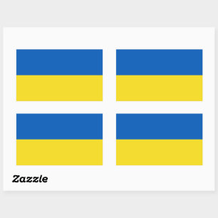 Pegatina Rectangular Bandera de Ucrania