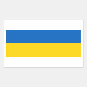 Pegatina Rectangular Bandera de Ucrania/Ucrania