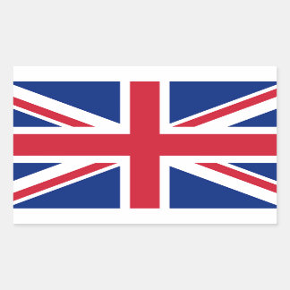 Pegatina Rectangular Bandera de Union Jack del Reino Unido - Versión au