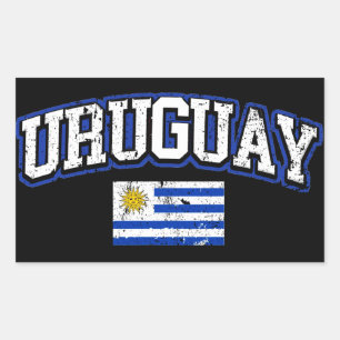 Pegatina Rectangular Bandera de Uruguay